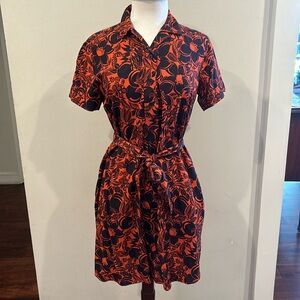 Uniqlo button down dress with a belt